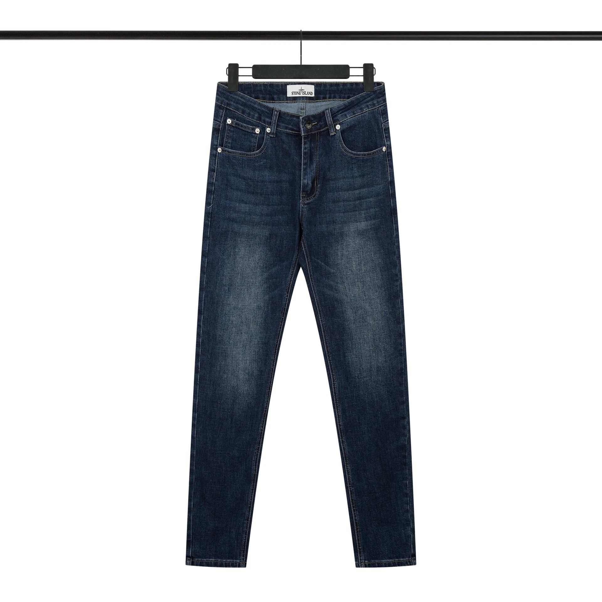 Stone Island Tank Shield Ghost Piece Black Distressed Slim Fit Jeans - 5