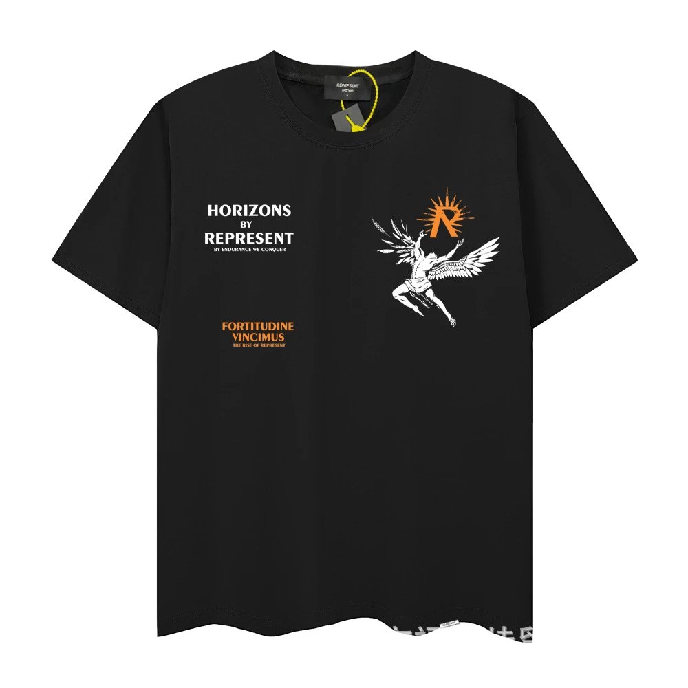 Angel Print T-Shirt Trendy Unisex Short Sleeve photo 2