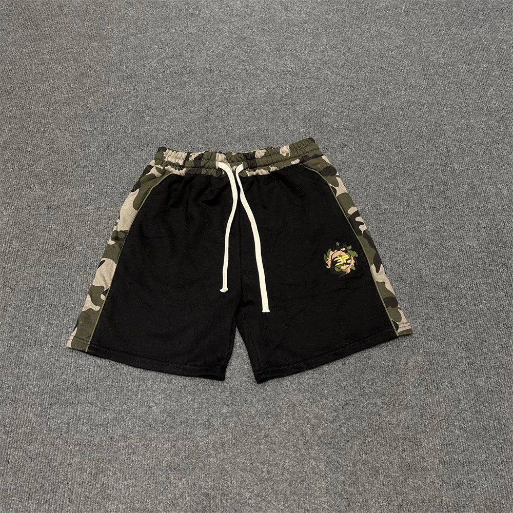 Logo Embroidered Camo Short Sleeve Shorts Set photo 5