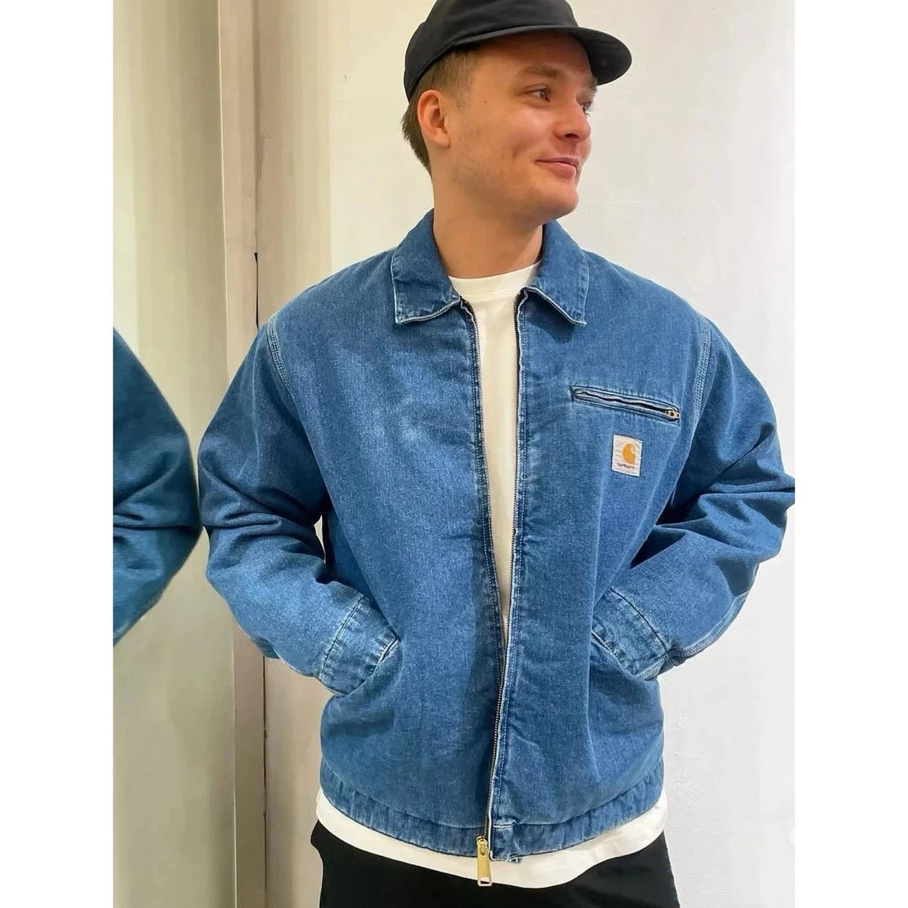 Carhartt WIP Detroit Jacket Light Wash Denim Jacket - 8