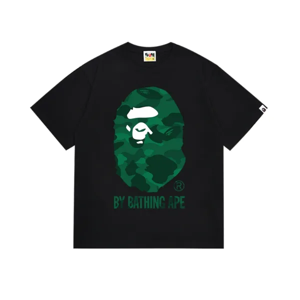 A Bathing Ape Camo Ape Head Black T-Shirt - 1