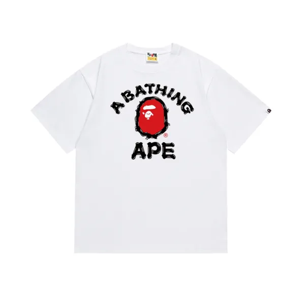A Bathing Ape Red Ape Head Graphic T-Shirt - 1