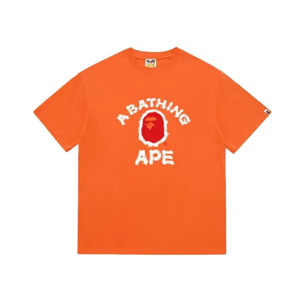 A Bathing Ape Classic Logo Orange T-Shirt - 1