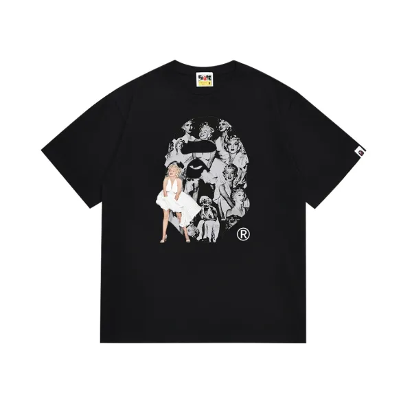 A Bathing Ape x Marilyn Monroe Graphic Black T-Shirt - 1