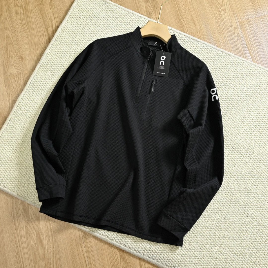 Half Zip Mock Neck Waffle Jacket photo 3