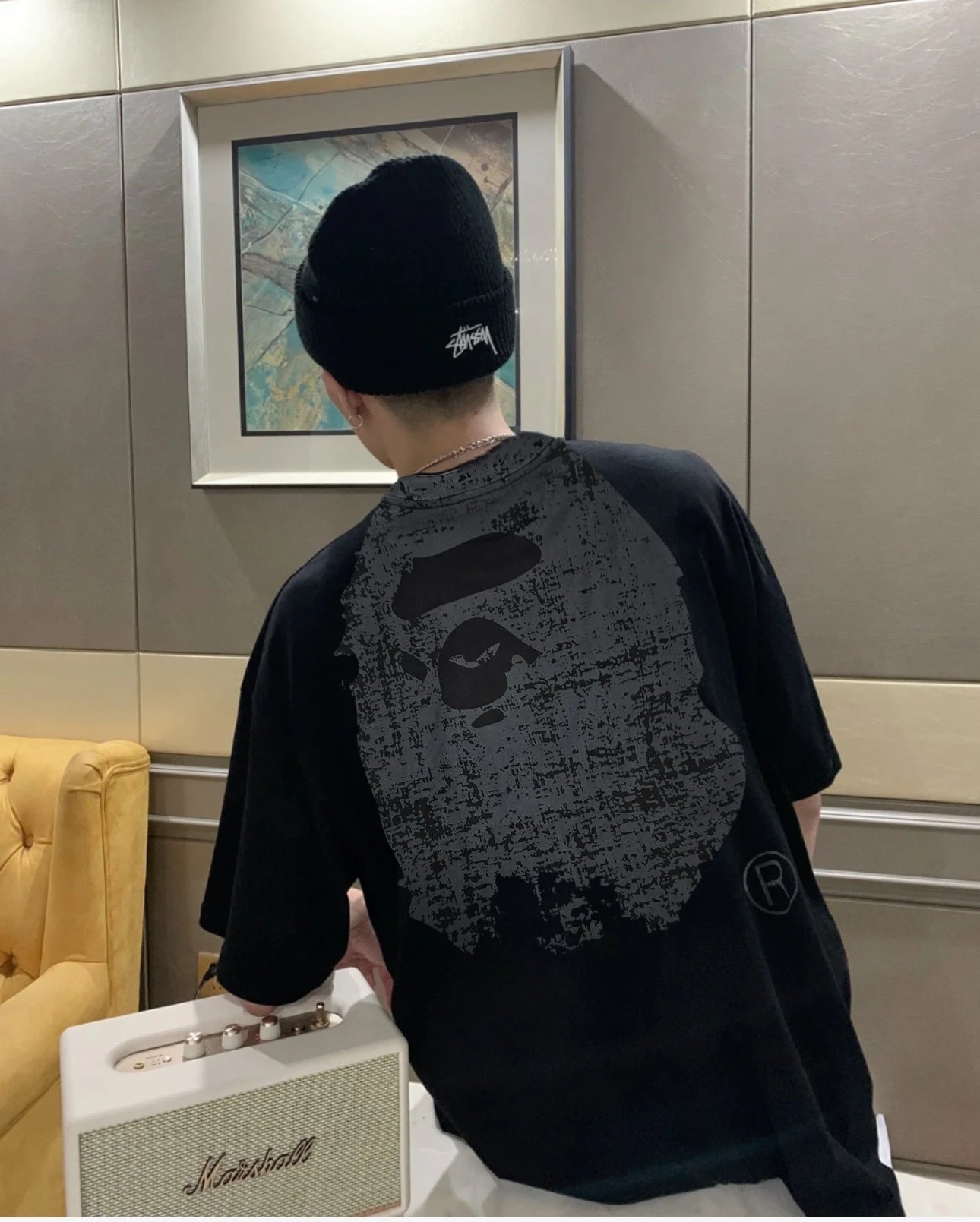 Skull Head Webbing Short Sleeve T-Shirt photo 6