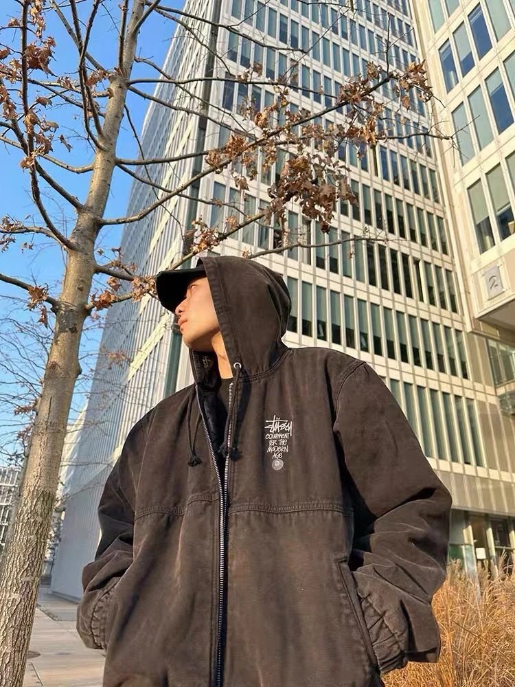Stüssy Equipment for the Modern Age Hooded Jacket Charcoal Gray Outerwear - 12
