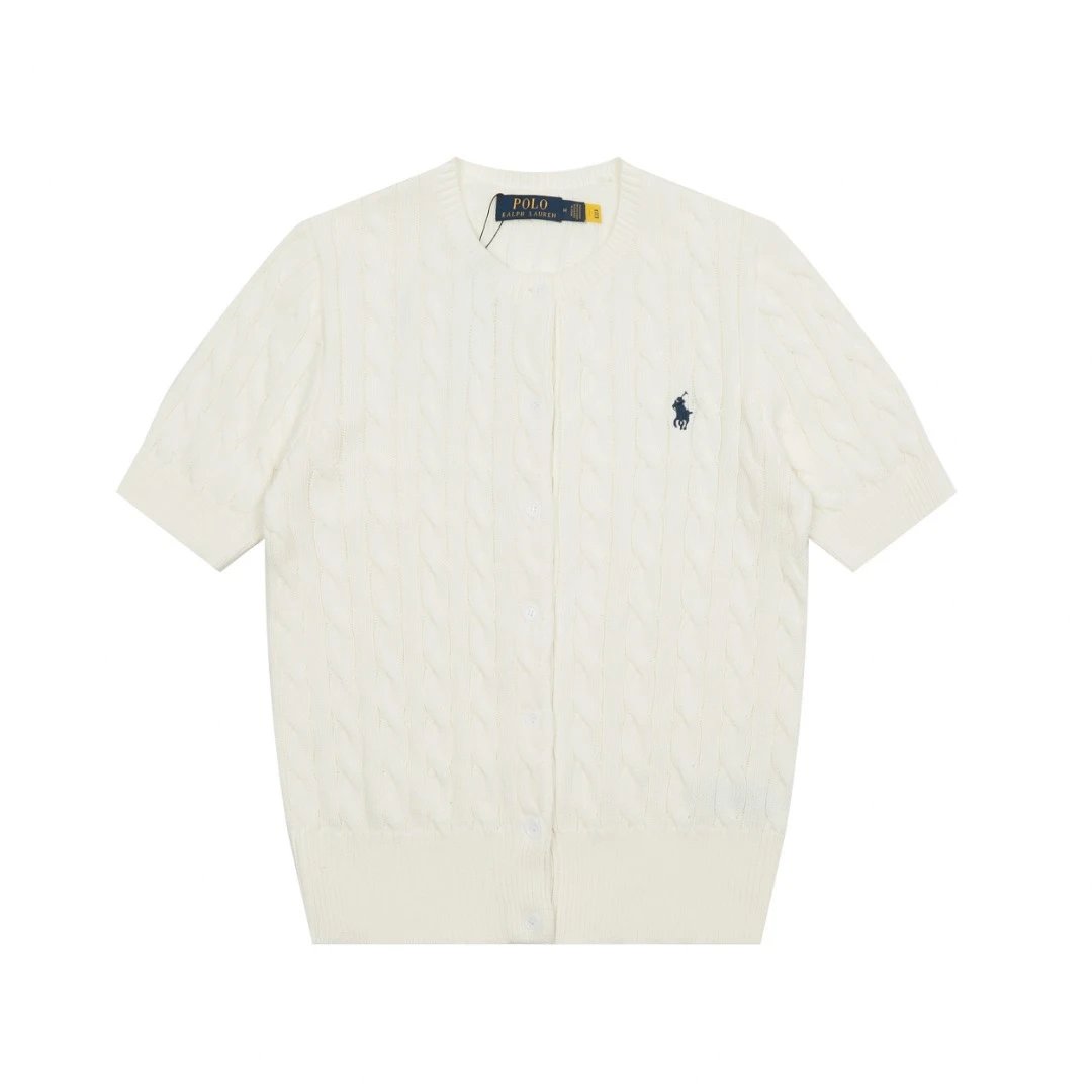 Ralph Lauren Polo Shirt Embroidered Cable Knit Cardigan photo 5
