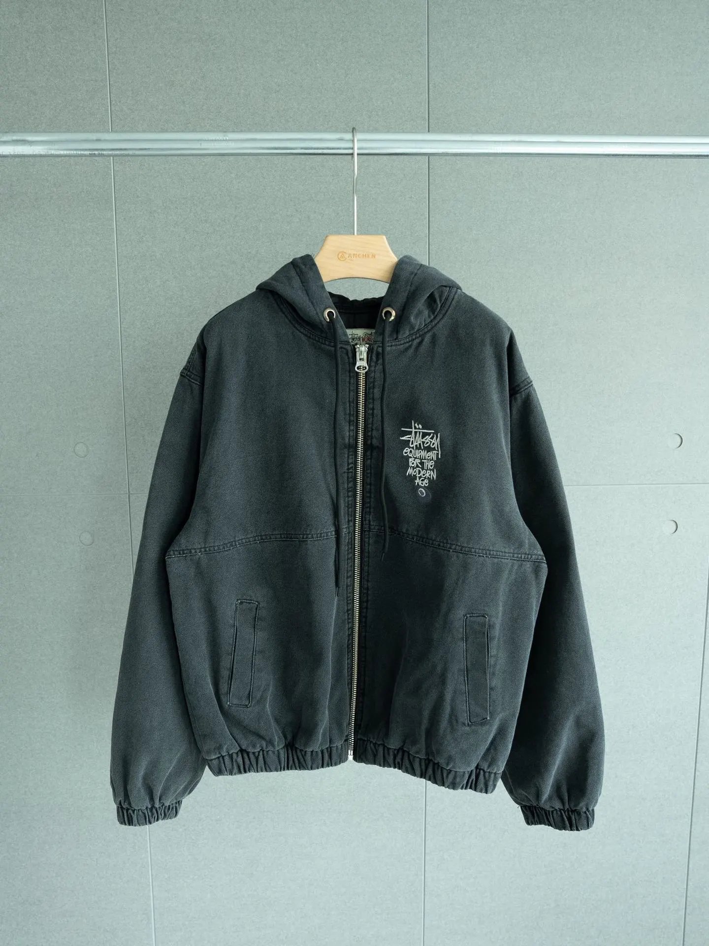 Stüssy Equipment for the Modern Age Hooded Jacket Charcoal Gray Outerwear - 13