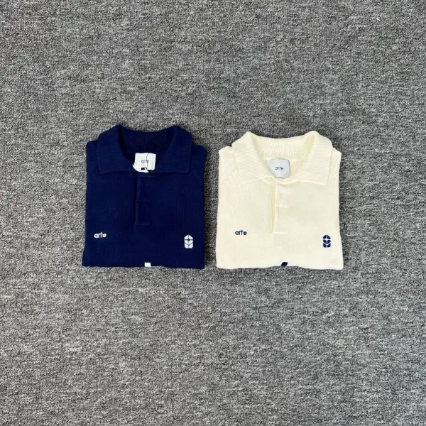 Arte Knit Polo Cream Sweater - 3