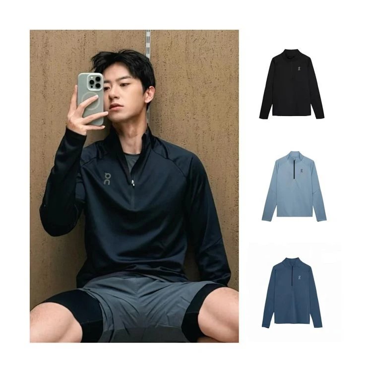 3M Reflective Half Zip Long Sleeve T-Shirt
