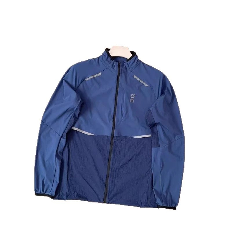 Lightweight Windbreaker Jacket Blue Navy White Light Blue Sporty