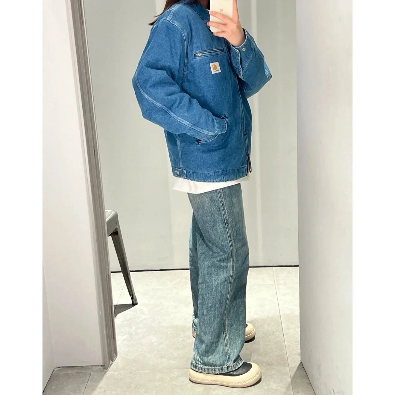 Carhartt WIP Detroit Jacket Light Wash Denim Jacket - 13