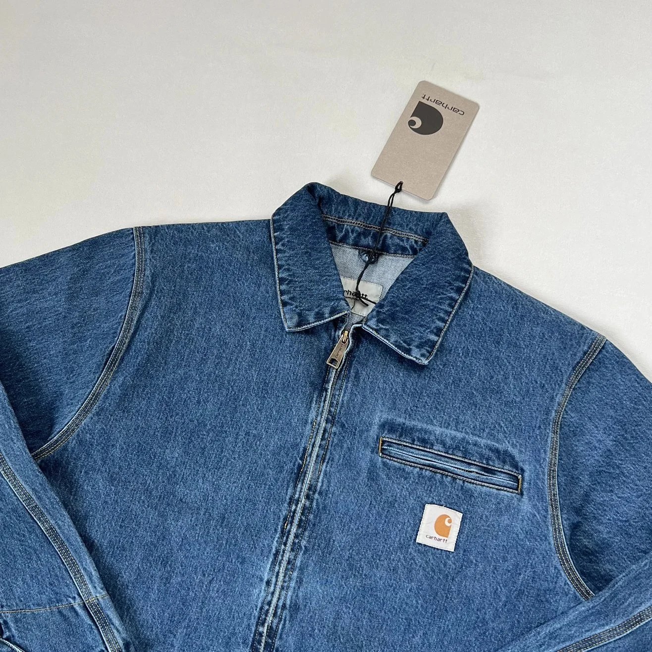 Carhartt WIP Detroit Jacket Light Wash Denim Jacket - 21