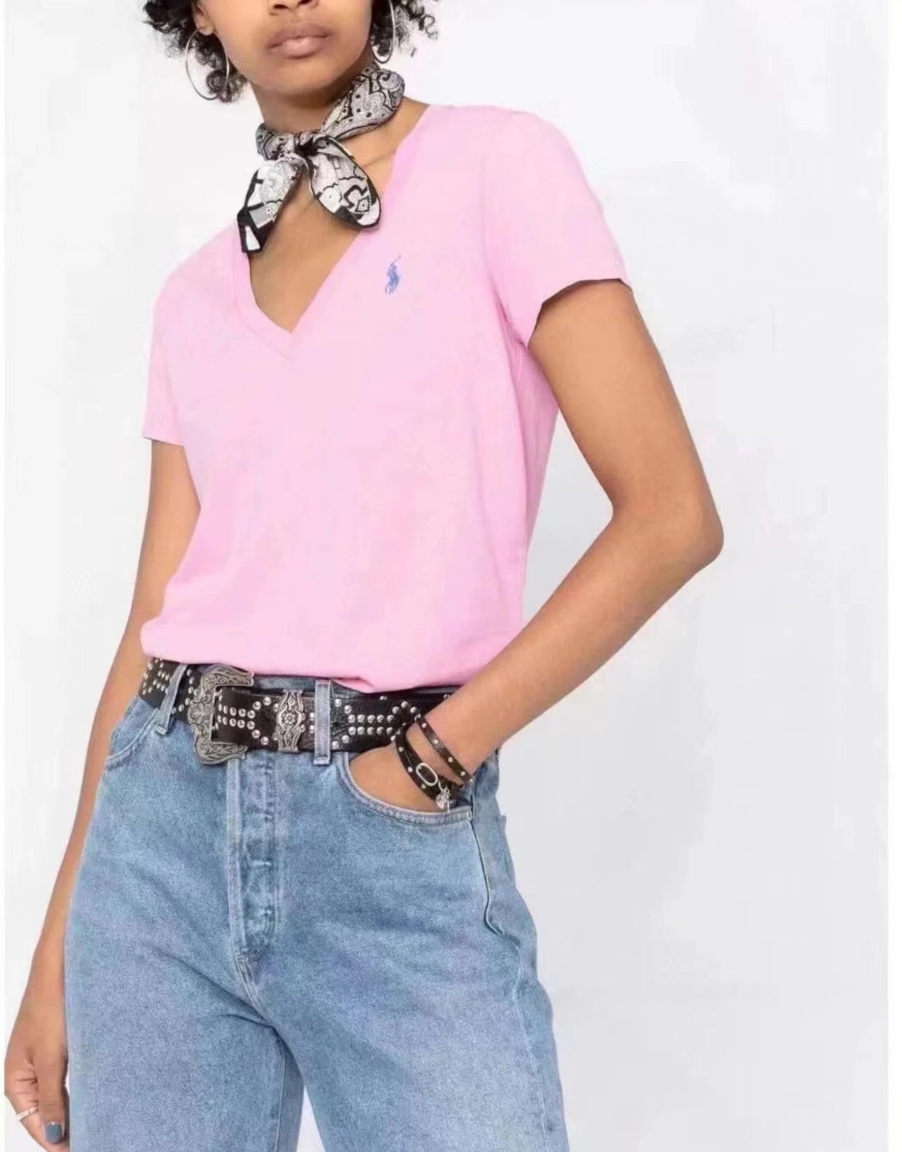 Ralph Lauren V-Neck Cotton T-Shirt photo 7