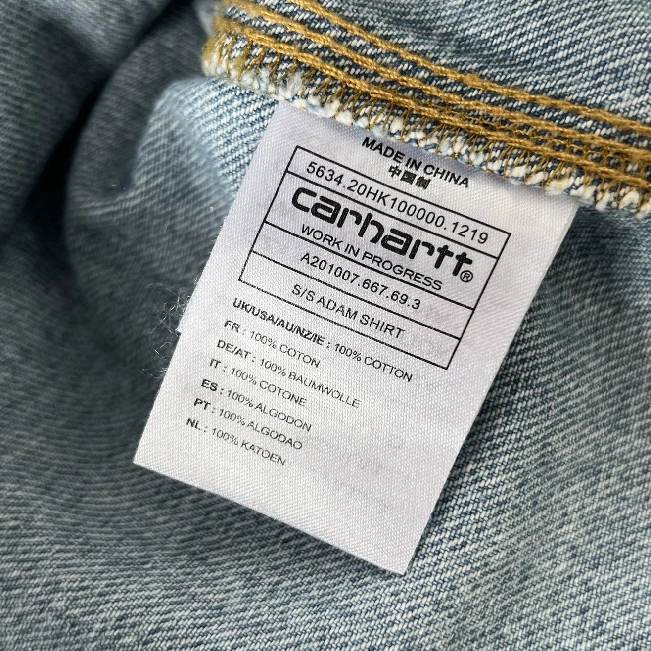 Carhartt WIP Detroit Jacket Light Wash Denim Jacket - 42