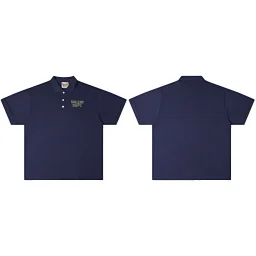 thumbnail for Alphabet slogan lapel short-sleeved polo shirt men's half-sleeve