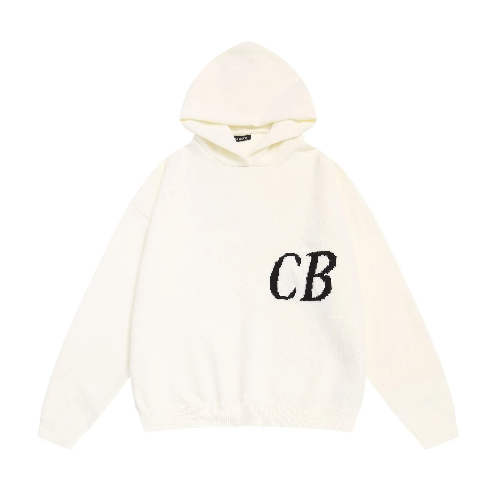 Minimalist Letter Knit Hoodie Unisex photo 8