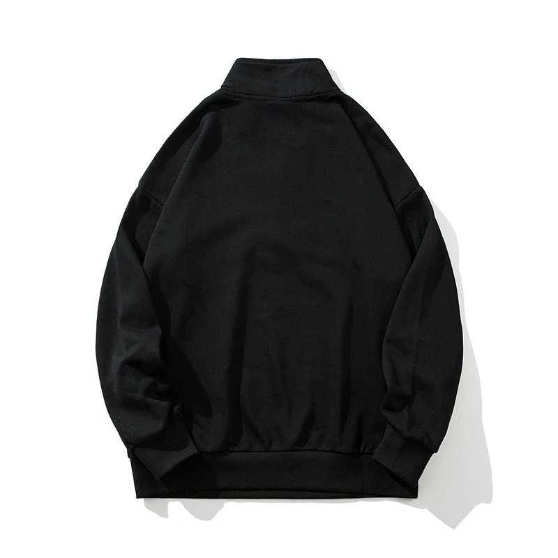 Letter Embroidered Half-Zip Hoodie photo 7