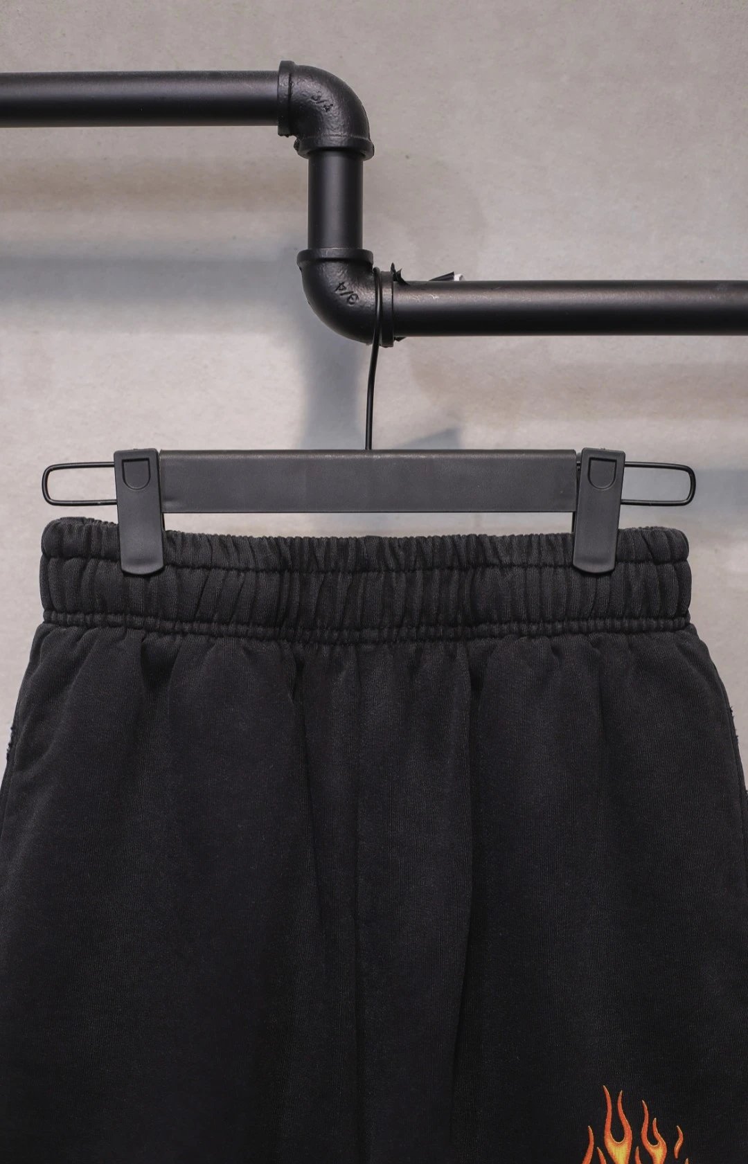 Balenciaga x BALENCIAGA Flame Logo Black Sweat Skirt - 5
