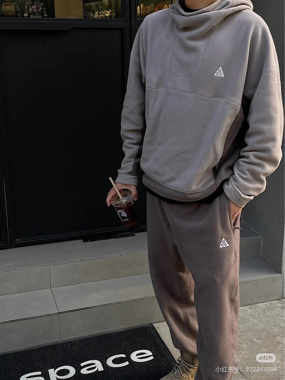 Embroidered Logo Fleece Hoodie photo 5