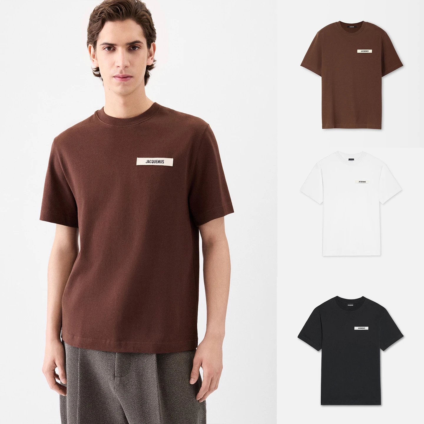 American Style Short Sleeve T-Shirt - Heavyweight Pure Cotton, Round Neck, Loose Fit, Trendy Letter Print, Hot Selling