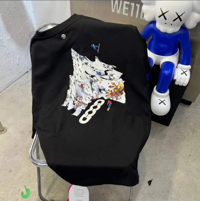 Colorful Rhinestone Letter Logo T-Shirt photo 3