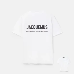 thumbnail for American short-sleeved T-shirt trendy brand letter explosive heavy cotton crew neck loose