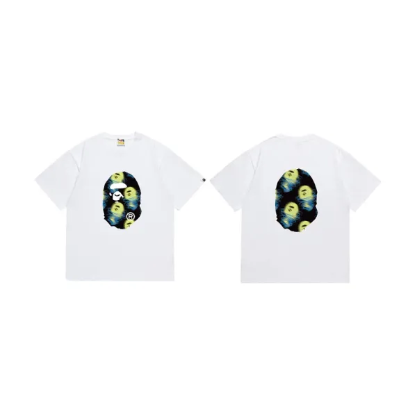 A Bathing Ape x Van Gogh Starry Night猿人头印花T恤 White T-Shirt - 1