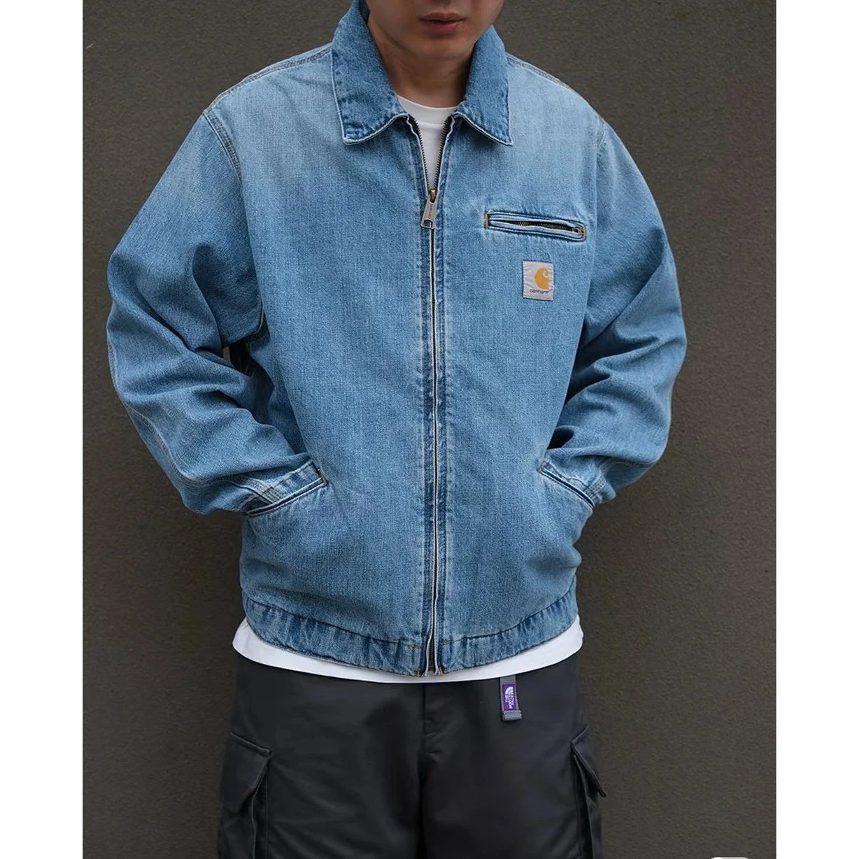 Carhartt WIP Detroit Jacket Light Wash Denim Jacket - 7