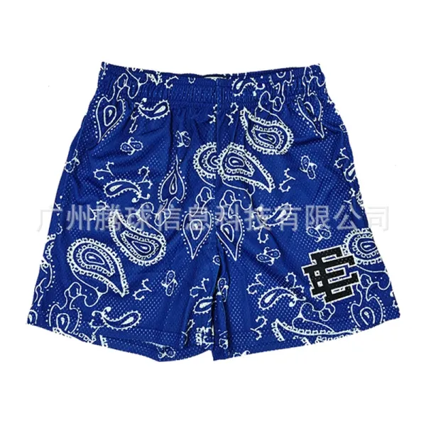 Design Camo Mesh Athletic Shorts Navy Gray White - 29