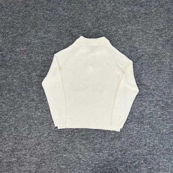 Arte Knit Polo Cream Sweater - 4