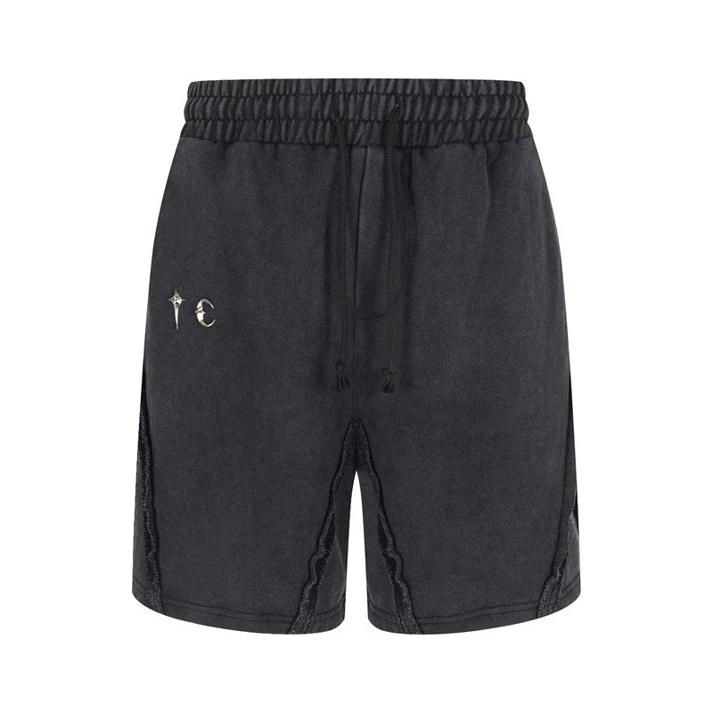 Patchwork distressed shorts photo 2