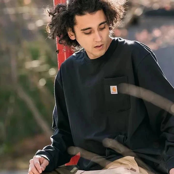 Carhartt WIP Pocket Sweatshirt Navy Blue Hoodie - 13