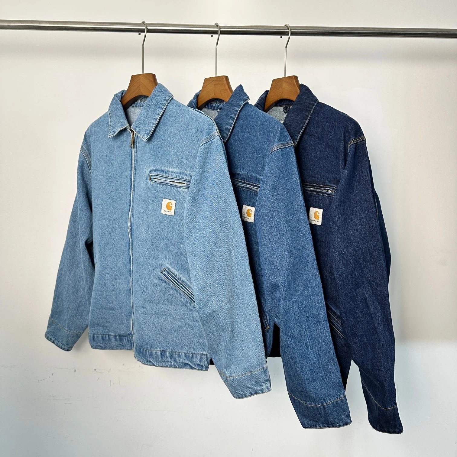 Carhartt WIP Detroit Jacket Light Wash Denim Jacket - 4