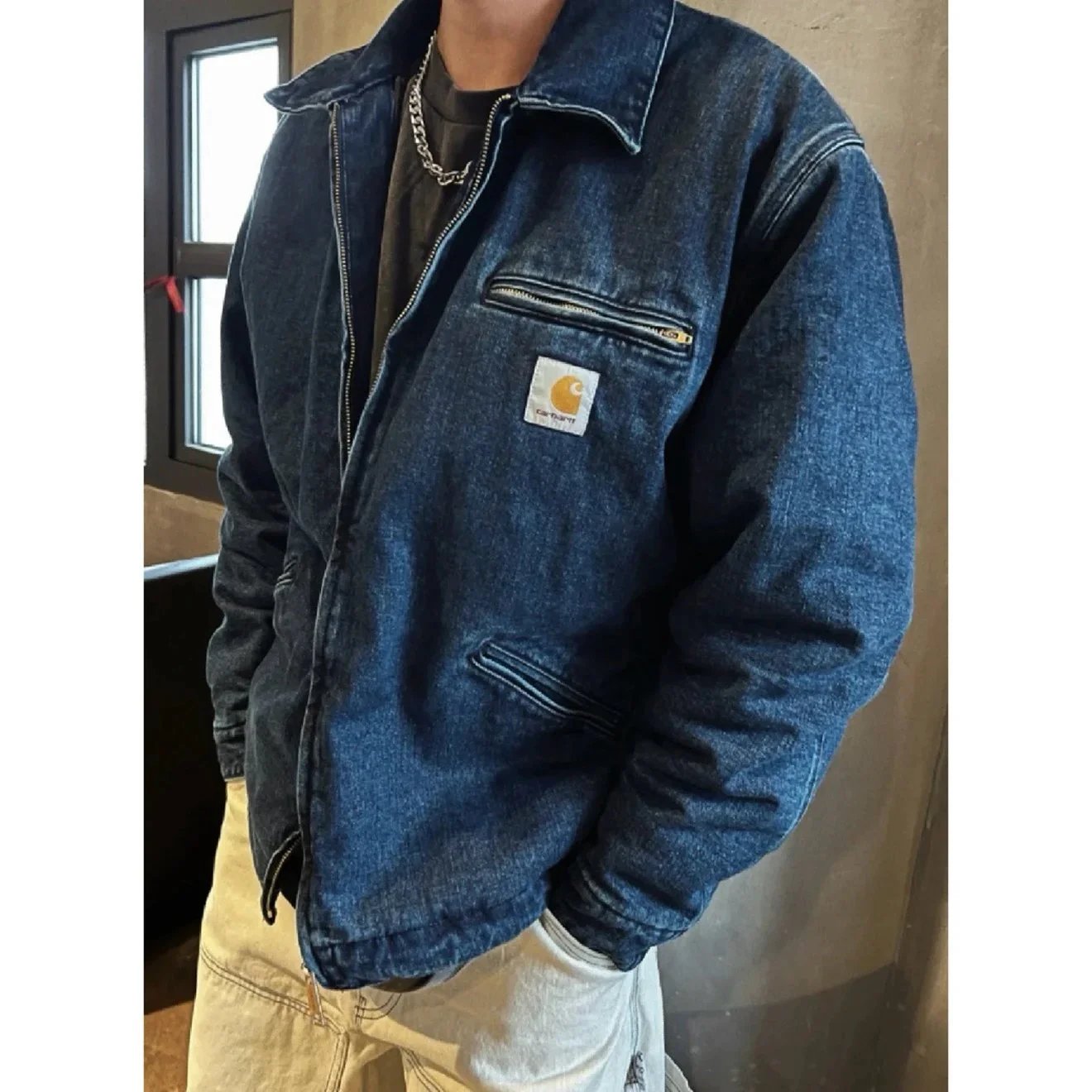 Carhartt WIP Detroit Jacket Light Wash Denim Jacket - 12