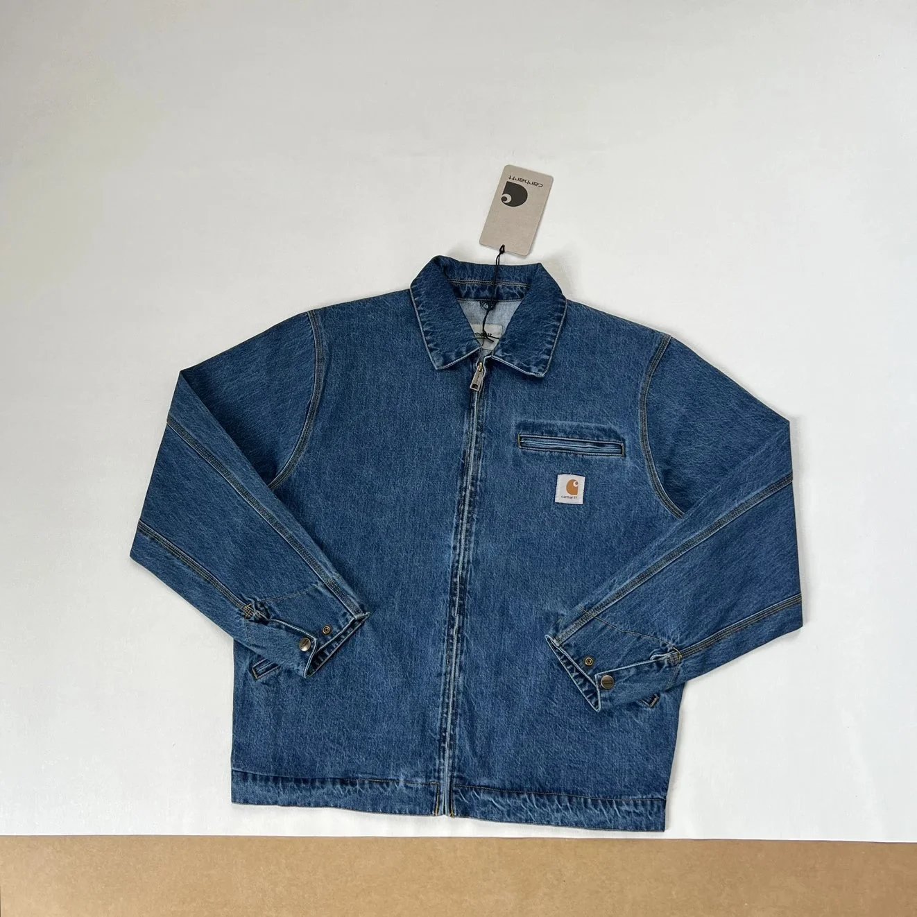 Carhartt WIP Detroit Jacket Light Wash Denim Jacket - 20
