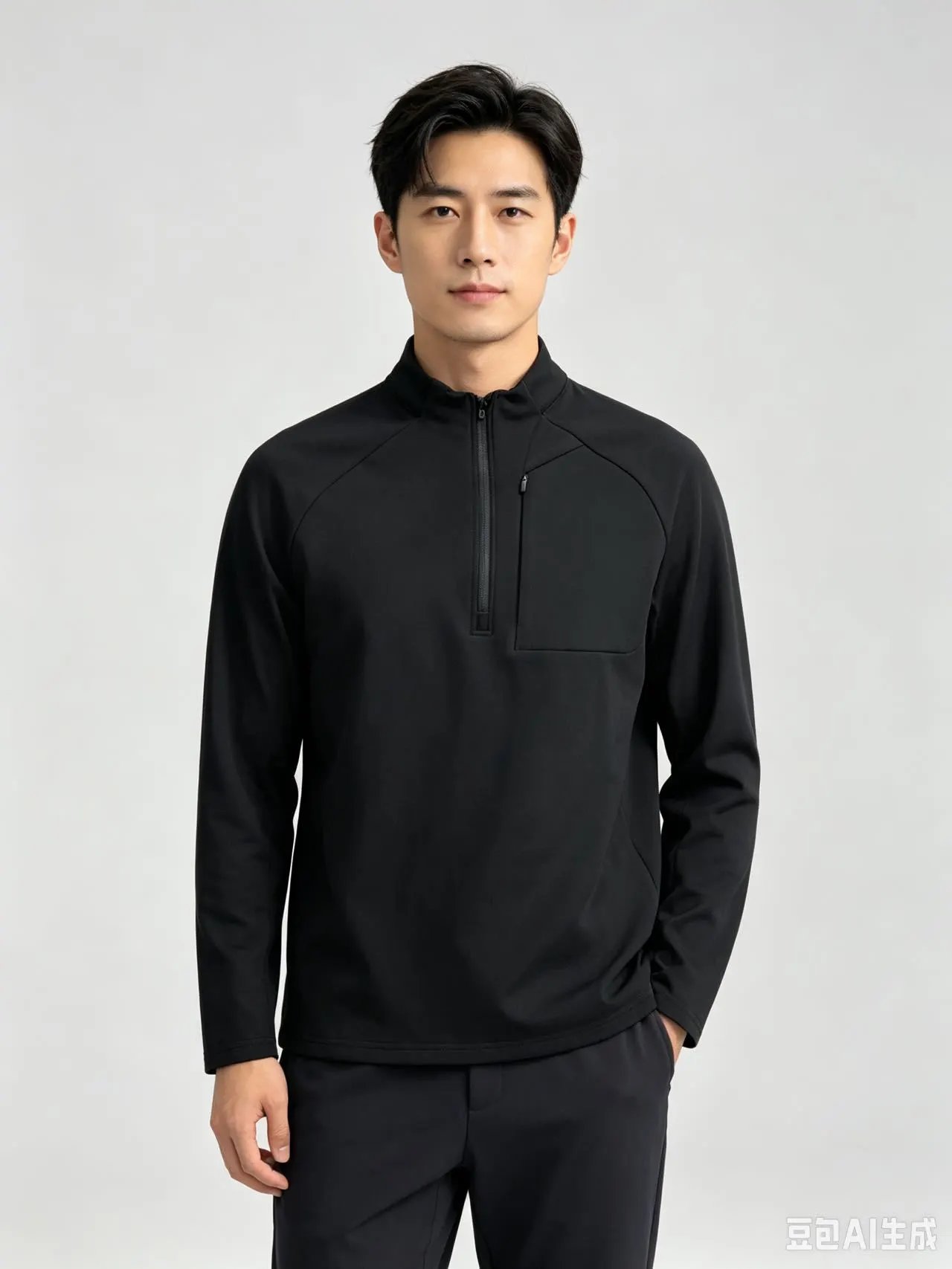 Half-Zip Patch Pocket Hoodie photo 8