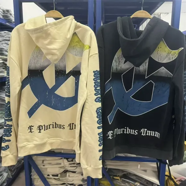 Godspeed Out Of Many, One Distressed Graphic Hoodie - 5