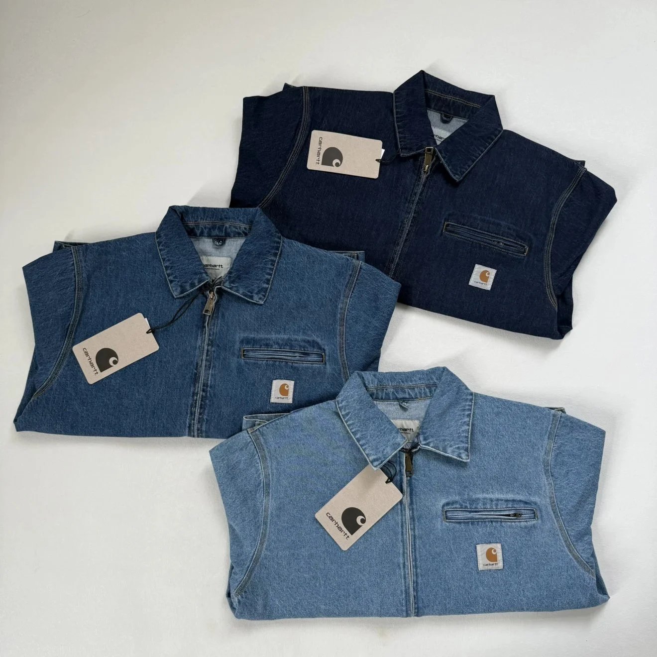 Carhartt WIP Detroit Jacket Light Wash Denim Jacket - 14