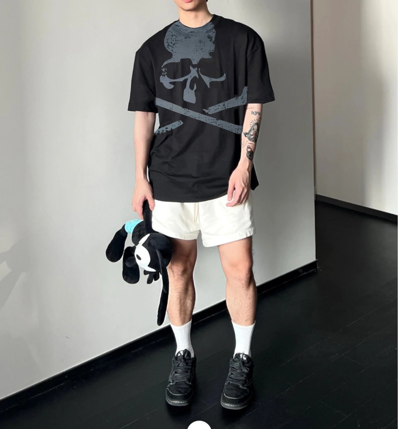 Skull Head Webbing Short Sleeve T-Shirt photo 5