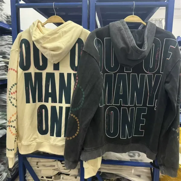 Godspeed Out Of Many, One Distressed Graphic Hoodie - 9