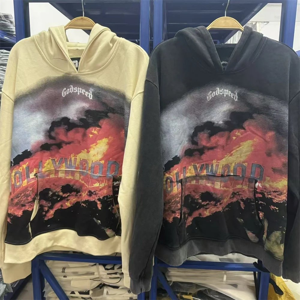 Godspeed Out Of Many, One Distressed Graphic Hoodie - 18