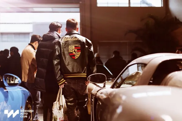 Design Porsche Leather Racing Jacket Green with Yellow Embroidery Leather Jacket - 14