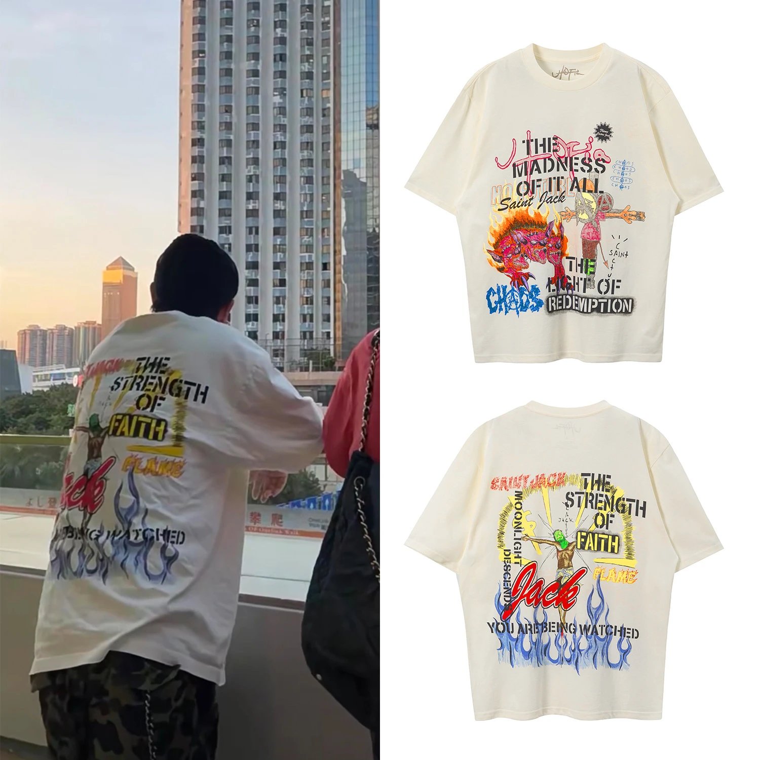 Collaborative Character Print T-Shirt photo 2