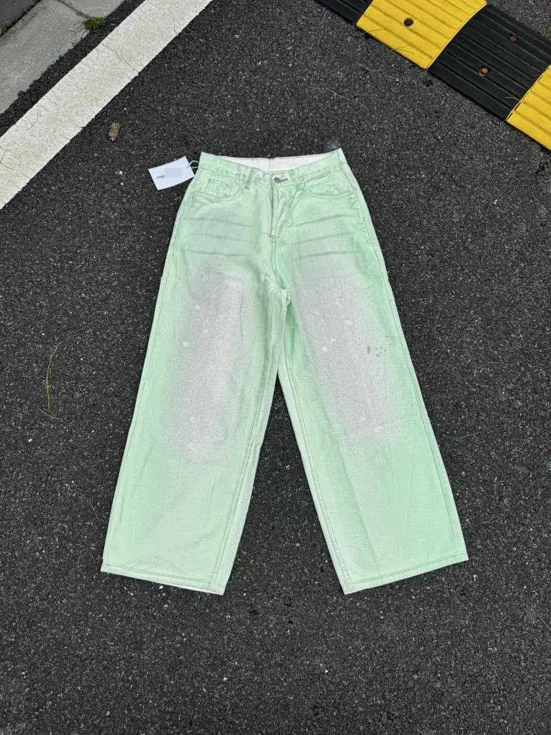 Vintage Colorful Painted Wide-Leg Jeans photo 8