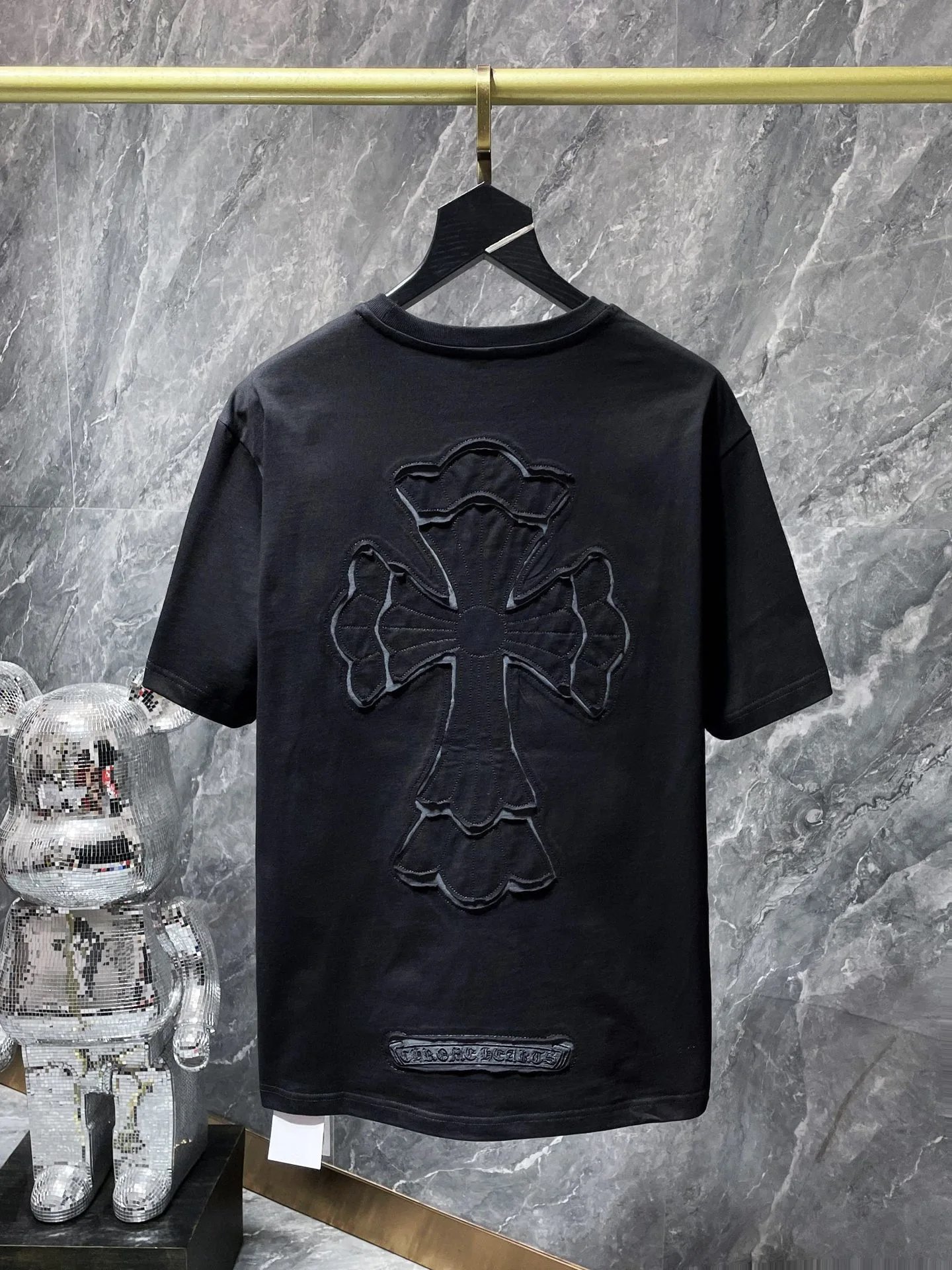 Heavy Embroidered Open-Work Short Sleeve T-Shirt photo 4