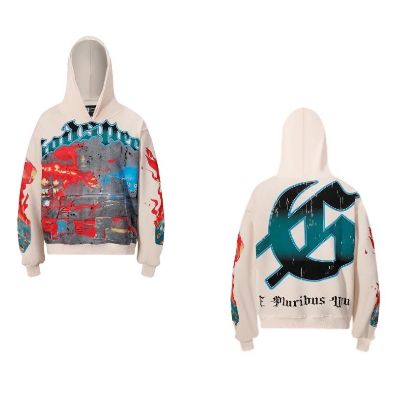 GCDS x E Pluribus Unum Graffiti Hoodie Multicolor - 1