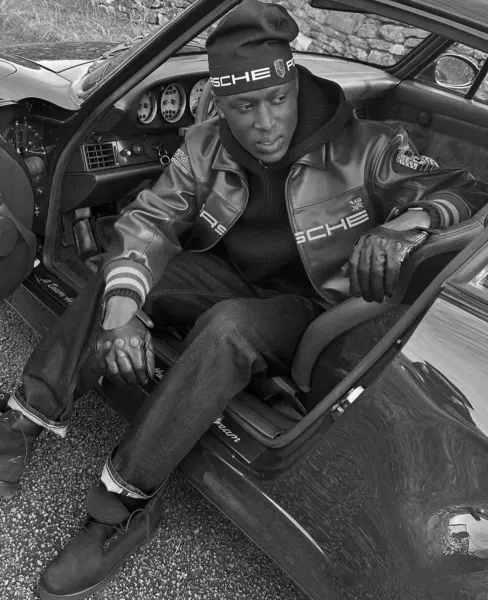 Design Porsche Leather Racing Jacket Green with Yellow Embroidery Leather Jacket - 11