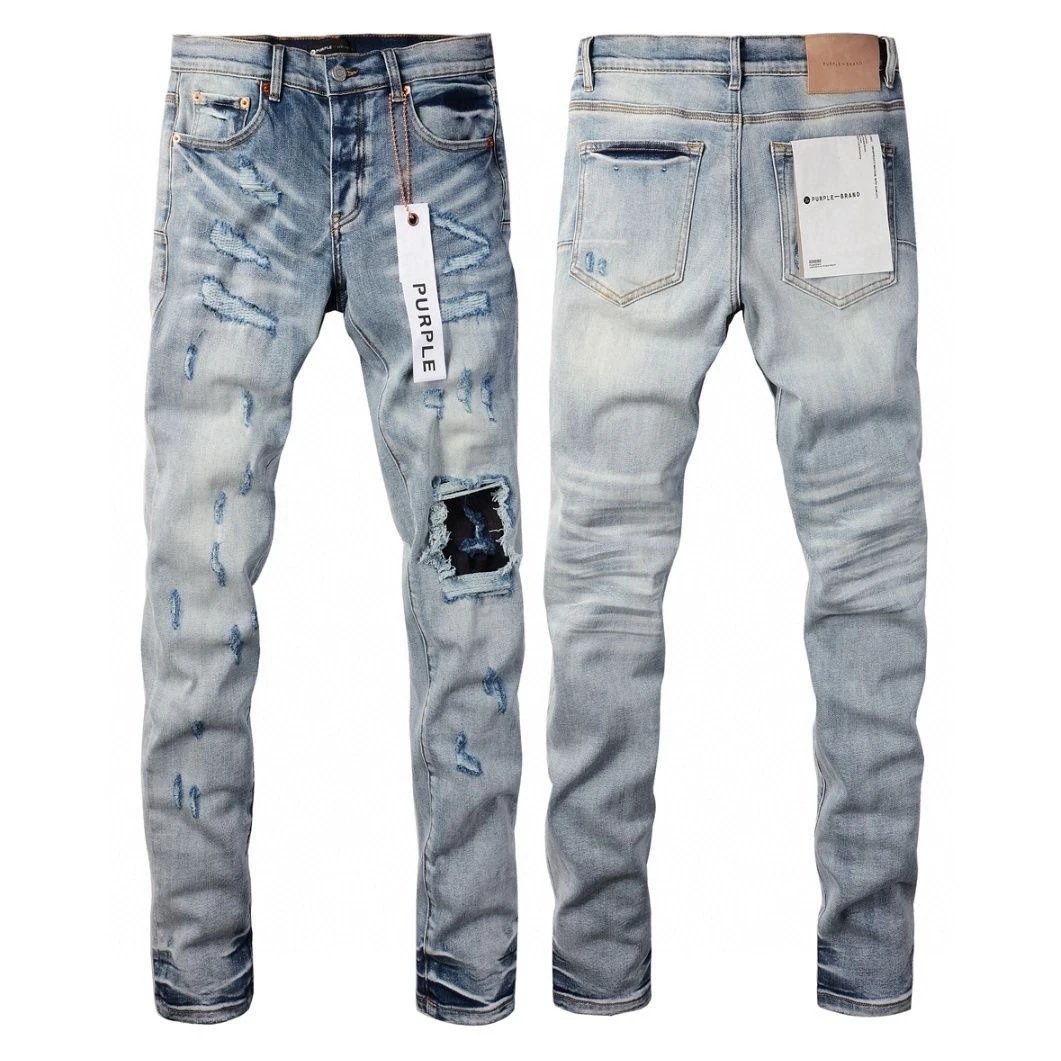 Ripped Slim Elastic Denim Jeans photo 5